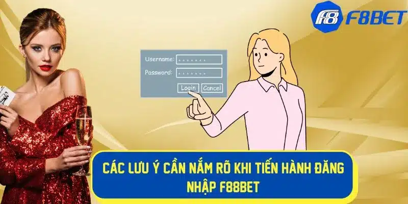 Những lưu ý khi tiến hành đăng nhập f88bet